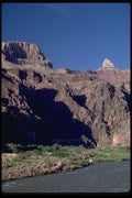 026090 River And Eroded Mountains A4 Photo Print