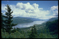 026099 Columbia River And Clouds A4 Photo Print