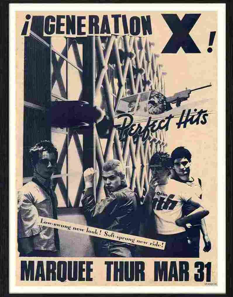 027 01 generation x marquee gig Advert A4 Photo Print