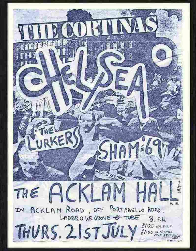 027 02 cortinas chelsea lurkers sham69 gig Advert A4 Photo Print