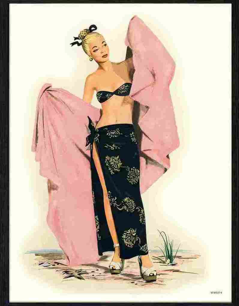 027 6 pin up 1940s Advert A4 Photo Print