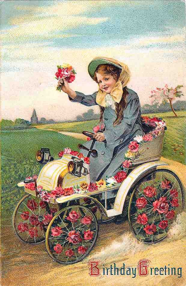 027 Birthday Greeting Vintage A4 Photo Print