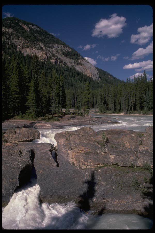 027003 Natural Rock Bridge Over River A4 Photo Print