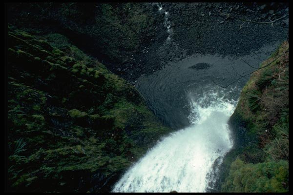 027004 View From Top Of Waterfall A4 Photo Print