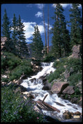 027006 Sunny Mountain Stream A4 Photo Print