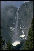 027016 High Waterfall In Winter A4 Photo Print