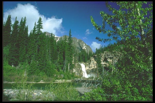 027034 Large Fall From Downriver A4 Photo Print