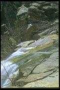 027043 Waterfall Over Flat Rocks A4 Photo Print
