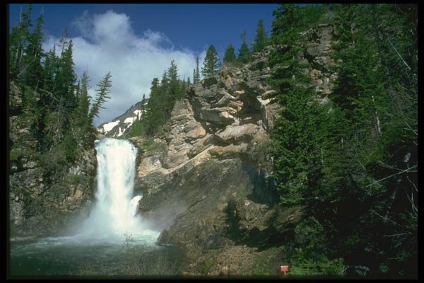 027044 Big River Waterfall A4 Photo Print