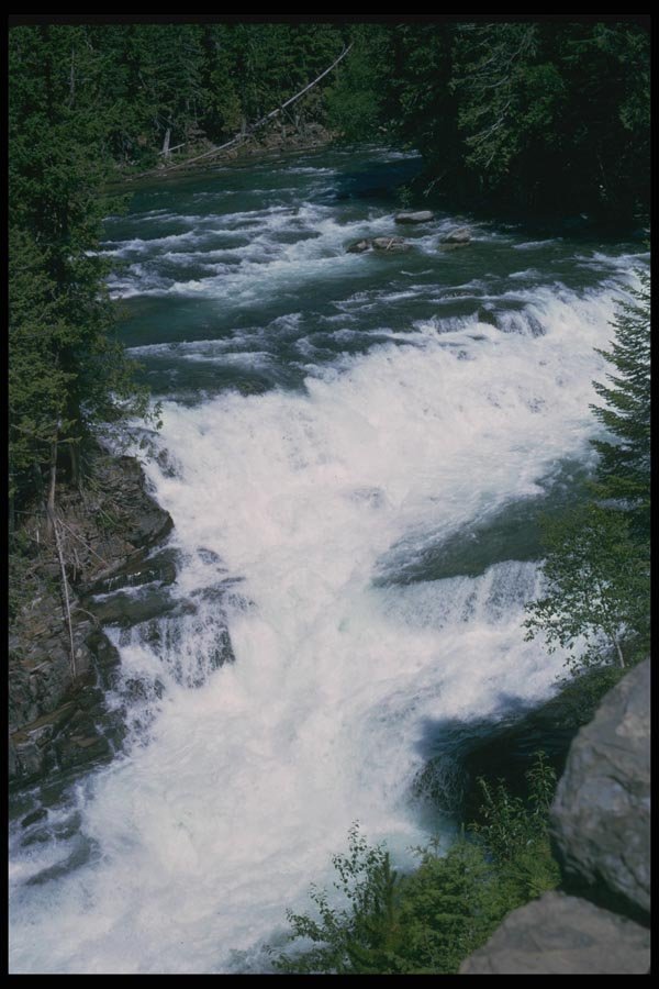 027068 Swift River Waterfall A4 Photo Print