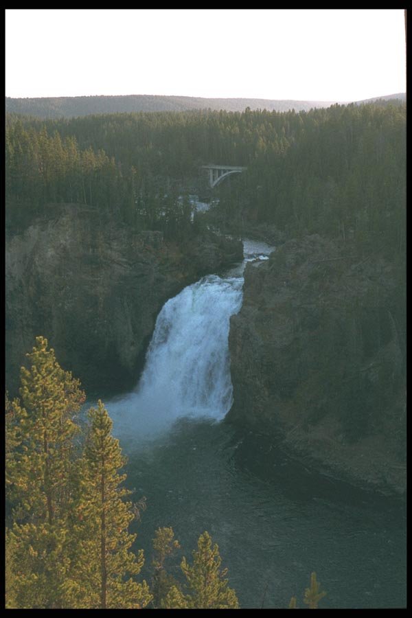 027072 Large Waterfall From Distance A4 Photo Print