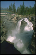 027077 Powerful Waterfall In Large Canyon A4 Photo Print