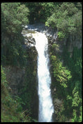 027081 Long River Waterfall A4 Photo Print