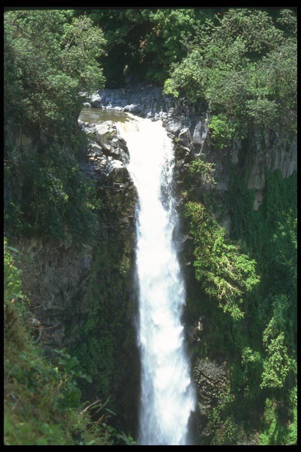 027081 Long River Waterfall A4 Photo Print