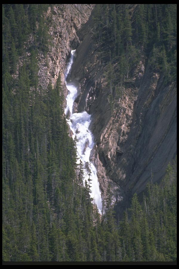 027095 Waterfall In Jasper National Park A4 Photo Print