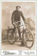 028 Boy On Bicycle 1895 Vintage A4 Photo Print