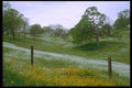 028036 Wildflower Fields And Fence A4 Photo Print