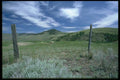 028086 Field And Farm Through Wire Fence A4 Photo Print