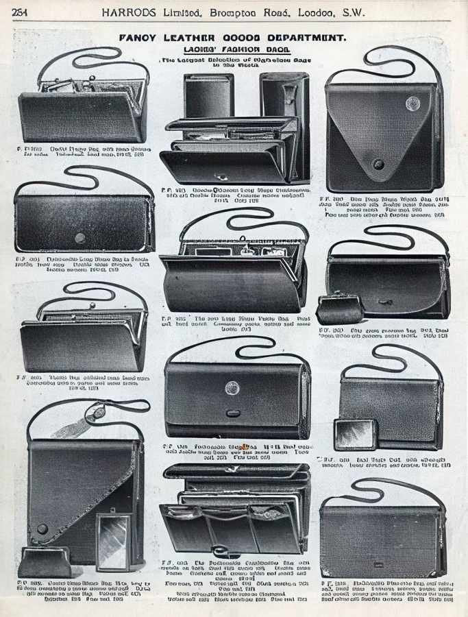 03 Harrods Handbags Vintage Advert A4 Photo Print