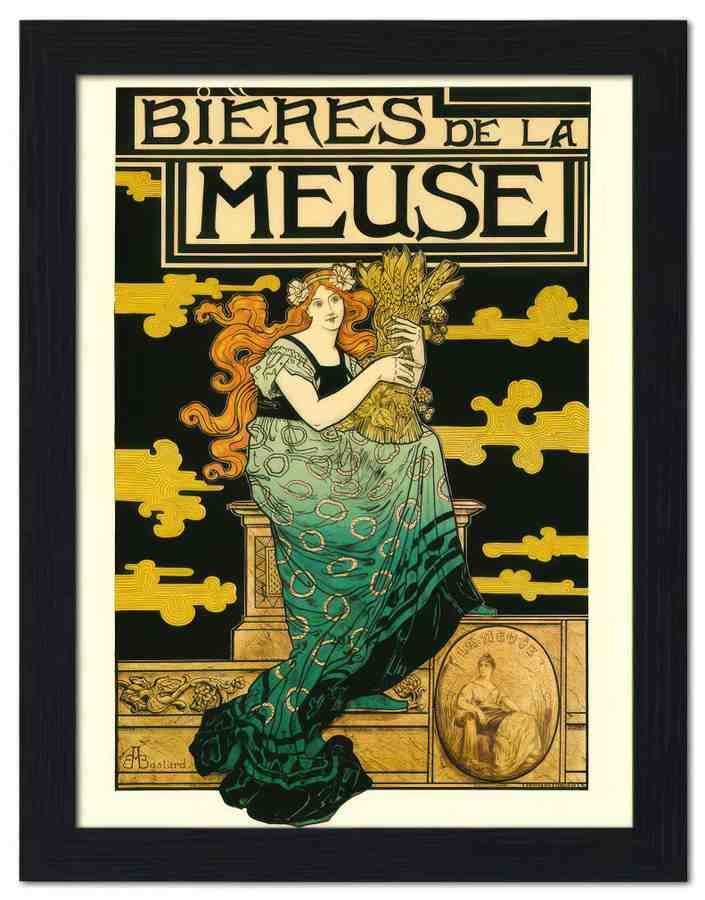 03 bieres de la meuse french 2 Vintage Advert A4 Photo Print