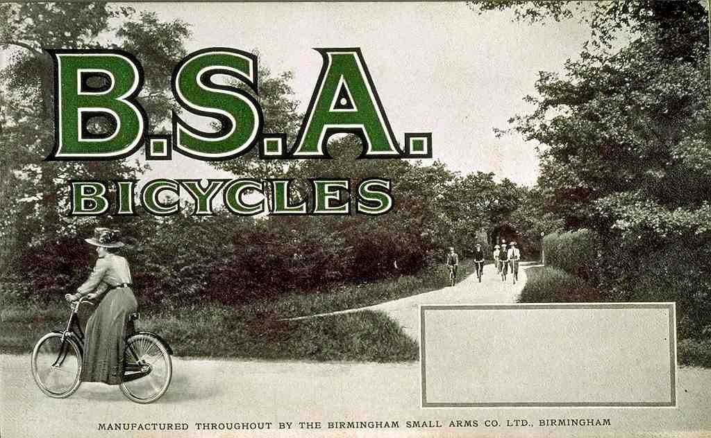 030 Bsa Bicycles 1910 Vintage A4 Photo Print