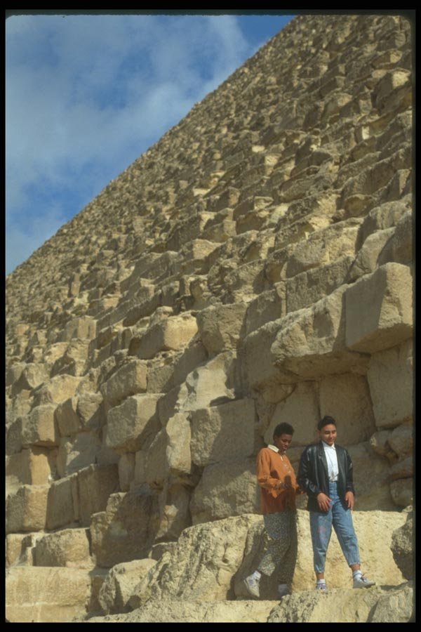 030011 Pyramid Blocks Giza Plateau, Cairo A4 Photo Print