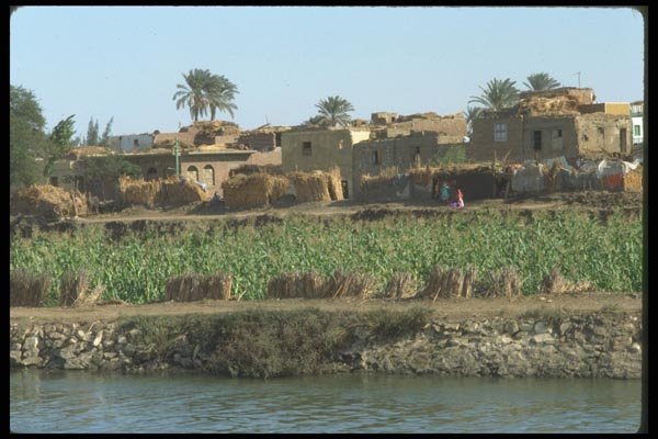 030026 Mud brick Village, Lower Egypt A4 Photo Print