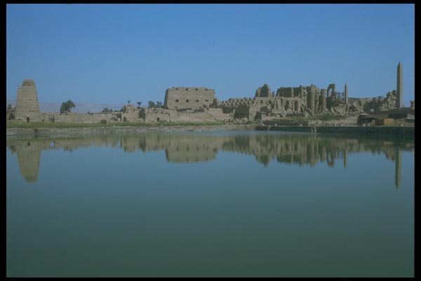 030029 Sacred Lake, Karnak A4 Photo Print