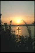 030030 Sunset On The Nile A4 Photo Print