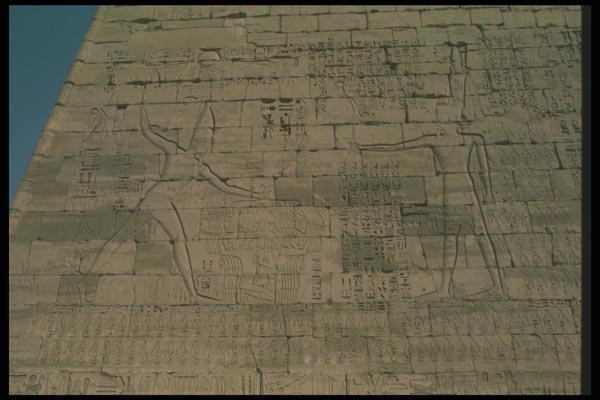 030063 Ramesses III, Smiting Foreigners, Medinet Habu A4 Photo Print
