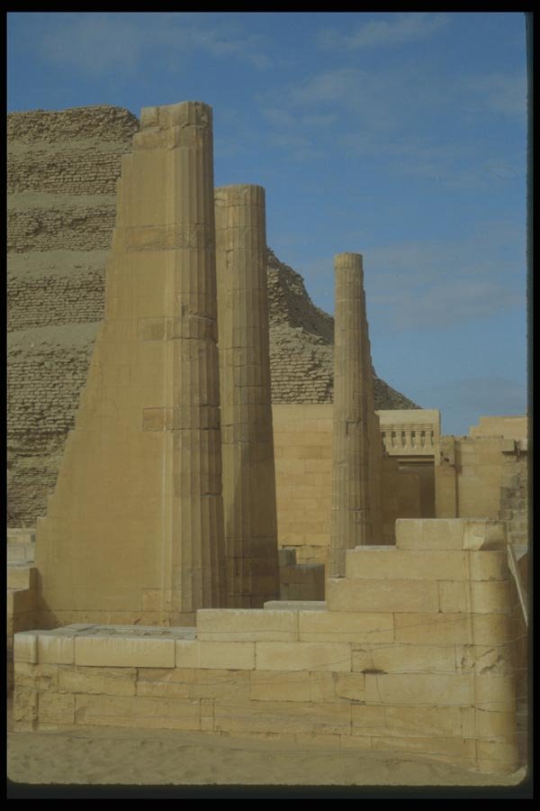 030080 Engaged Papyrus Columns, Saqqara A4 Photo Print