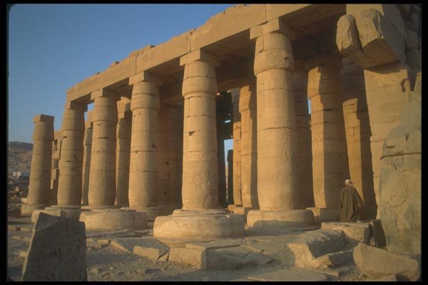 030083 Temple Precinct Ramesseum A4 Photo Print