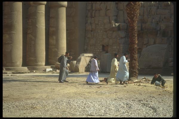 030098 Colonade Karnak Temple A4 Photo Print