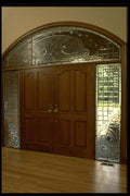 031000 Double Door With Beveled Glass Frame A4 Photo Print