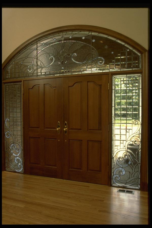 031000 Double Door With Beveled Glass Frame A4 Photo Print