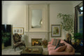 031012 Classic White Fireplace, Mirrored A4 Photo Print