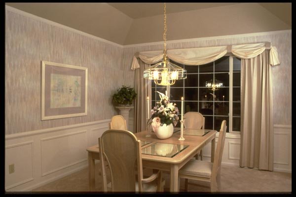 031017 Modern Dining Room, Light Furniture A4 Photo Print