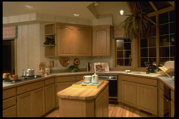 031024 U Shaped Kitchen With Island A4 Photo Print