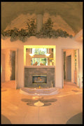 031030 Sunken Tub, Fireplace, Vaulted Ceiling A4 Photo Print