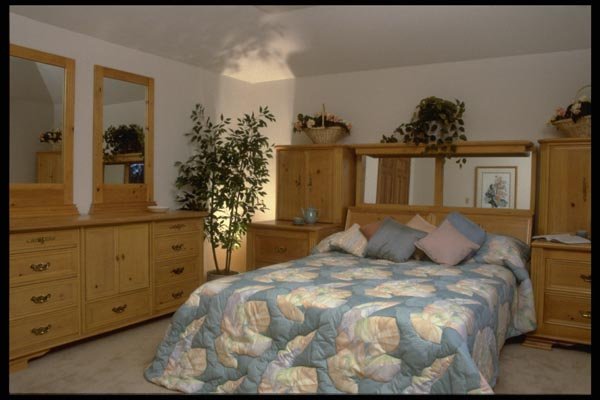 031032 Bedroom With Pine Furniture A4 Photo Print