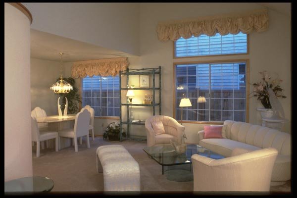 031058 Living Room And Dining Room A4 Photo Print