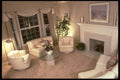 031059 Living Room With White Overstuffed Chairs A4 Photo Print