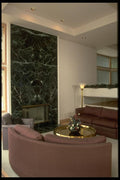 031063 Living Room With Black Marble Fireplace A4 Photo Print