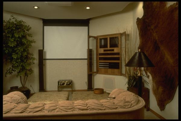 031068 TV movie Room With Bearskin On Wall A4 Photo Print
