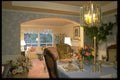 031072 Blue Dining Room With Gold Tableware A4 Photo Print
