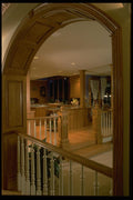 031073 View Of Kitchen Through Wooden Arch A4 Photo Print