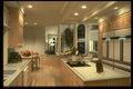 031080 White Kitchen With Columns A4 Photo Print