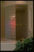 031087 Glass Block And Tile Shower A4 Photo Print