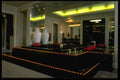031093 Mirrored Black Bathtub With Trim Lights A4 Photo Print