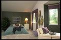 031098 Bedroom With Purple Accents A4 Photo Print